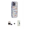 MARSİLYAN™- iPhone 14 Pro Max Kılıf Ahenk Modern Serisi - Şeffaf Pasifik Cam Ekran Koruyucu + Bilvis Titan Kamera Lens - SH