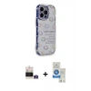 MARSİLYAN™- iPhone 14 Pro Max Kılıf Ahenk Modern Serisi - Şeffaf Royal Nano Ekran Koruyucu + Bilvis Titan Kamera Lens - GS