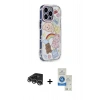 MARSİLYAN™- iPhone 14 Pro Max Kılıf Ahenk Modern Serisi - Şeffaf Royal Nano Ekran Koruyucu + Raze Metal Kamera Lens - GS
