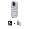 MARSİLYAN™- iPhone 14 Pro Max Kılıf Ahenk Modern Serisi - Şeffaf Royal Nano Ekran Koruyucu + PVD Metal Kamera Lens - TU
