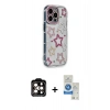 MARSİLYAN™- iPhone 14 Pro Max Kılıf Ahenk Modern Serisi - Şeffaf Royal Nano Ekran Koruyucu + PVD Metal Kamera Lens - TU