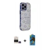 MARSİLYAN™- iPhone 14 Pro Max Kılıf Ahenk Modern Serisi - Siyah 18D Cam Ekran Koruyucu + Bilvis Titan Kamera Lens - GS