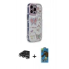 MARSİLYAN™- iPhone 14 Pro Max Kılıf Ahenk Modern Serisi - Siyah 18D Cam Ekran Koruyucu + Raze Metal Kamera Lens - GS