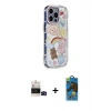 MARSİLYAN™- iPhone 14 Pro Max Kılıf Ahenk Modern Serisi - Siyah 18D Cam Ekran Koruyucu + Bilvis Titan Kamera Lens - SH