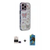 MARSİLYAN™- iPhone 14 Pro Max Kılıf Ahenk Modern Serisi - Siyah 18D Cam Ekran Koruyucu + Bilvis Titan Kamera Lens - SH