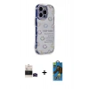 MARSİLYAN™- iPhone 14 Pro Max Kılıf Ahenk Modern Serisi - Siyah 18D Cam Ekran Koruyucu + Bilvis Titan Kamera Lens - SH