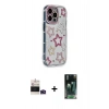 MARSİLYAN™- iPhone 14 Pro Max Kılıf Ahenk Modern Serisi - Siyah 360 Mat Full Body Arka Koruyucu + Bilvis Titan Kamera Lens - DNMR