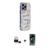 MARSİLYAN™- iPhone 14 Pro Max Kılıf Ahenk Modern Serisi - Siyah 360 Mat Full Body Arka Koruyucu + Bilvis Titan Kamera Lens - SH