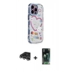 MARSİLYAN™- iPhone 14 Pro Max Kılıf Ahenk Modern Serisi - Siyah 360 Mat Full Body Arka Koruyucu + Raze Metal Kamera Lens - GS