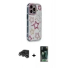 MARSİLYAN™- iPhone 14 Pro Max Kılıf Ahenk Modern Serisi - Siyah 360 Mat Full Body Arka Koruyucu + Raze Metal Kamera Lens - GS