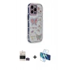 MARSİLYAN™- iPhone 14 Pro Max Kılıf Ahenk Modern Serisi - Siyah 3D Antistatik Cam Ekran Koruyucu + Bilvis Titan Kamera Lens - GD