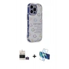 MARSİLYAN™- iPhone 14 Pro Max Kılıf Ahenk Modern Serisi - Siyah 3D Antistatik Cam Ekran Koruyucu + Bilvis Titan Kamera Lens - GD