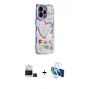 MARSİLYAN™- iPhone 14 Pro Max Kılıf Ahenk Modern Serisi - Siyah 3D Antistatik Cam Ekran Koruyucu + Siyah Bilvis Titan Kamera Lens