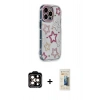 MARSİLYAN™- iPhone 14 Pro Max Kılıf Ahenk Modern Serisi - Siyah 6D Mat Seramik Hayalet Nano Ekran Koruyucu + PVD Metal Kamera Lens - TU