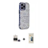 MARSİLYAN™- iPhone 14 Pro Max Kılıf Ahenk Modern Serisi - Siyah 6D Mat Seramik Hayalet Nano Ekran Koruyucu + Bilvis Titan Kamera Lens - GS