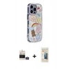 MARSİLYAN™- iPhone 14 Pro Max Kılıf Ahenk Modern Serisi - Siyah 6D Mat Seramik Hayalet Nano Ekran Koruyucu + Bilvis Titan Kamera Lens - GS