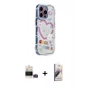 MARSİLYAN™- iPhone 14 Pro Max Kılıf Ahenk Modern Serisi - Siyah Bilvis 3D Mat Cam Ekran Koruyucu + Bilvis Titan Kamera Lens - GD