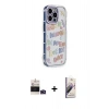 MARSİLYAN™- iPhone 14 Pro Max Kılıf Ahenk Modern Serisi - Siyah Bilvis 3D Mat Cam Ekran Koruyucu + Bilvis Titan Kamera Lens - DNMR