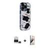 MARSİLYAN™- iPhone 14 Pro Max Kılıf Ahenk Modern Serisi - Siyah Bilvis 3D Mat Cam Ekran Koruyucu + Bilvis Titan Kamera Lens - GS