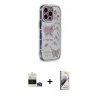MARSİLYAN™- iPhone 14 Pro Max Kılıf Ahenk Modern Serisi - Siyah Bilvis 3D Mat Cam Ekran Koruyucu + Bilvis Titan Kamera Lens - GD