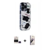 MARSİLYAN™- iPhone 14 Pro Max Kılıf Ahenk Modern Serisi - Siyah Bilvis 3D Mat Cam Ekran Koruyucu + Bilvis Titan Kamera Lens - DNMR