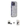MARSİLYAN™- iPhone 14 Pro Max Kılıf Ahenk Modern Serisi - Siyah Bilvis 3D Mat Cam Ekran Koruyucu + Bilvis Titan Kamera Lens - GD
