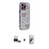 MARSİLYAN™- iPhone 14 Pro Max Kılıf Ahenk Modern Serisi - Siyah Bilvis 3D Mat Cam Ekran Koruyucu + Bilvis Titan Kamera Lens - GS