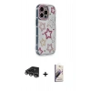 MARSİLYAN™- iPhone 14 Pro Max Kılıf Ahenk Modern Serisi - Siyah Bilvis 3D Mat Cam Ekran Koruyucu + Raze Metal Kamera Lens - GS