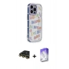 MARSİLYAN™- iPhone 14 Pro Max Kılıf Ahenk Modern Serisi - Siyah Bilvis 5in1 3D Magic Cam Ekran Koruyucu + Raze Metal Kamera Lens - GD
