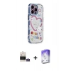 MARSİLYAN™- iPhone 14 Pro Max Kılıf Ahenk Modern Serisi - Siyah Bilvis 5in1 3D Magic Cam Ekran Koruyucu + Bilvis Titan Kamera Lens - GS