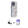 MARSİLYAN™- iPhone 14 Pro Max Kılıf Ahenk Modern Serisi - Siyah Bilvis 5in1 3D Magic Cam Ekran Koruyucu + Bilvis Titan Kamera Lens - GD