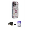 MARSİLYAN™- iPhone 14 Pro Max Kılıf Ahenk Modern Serisi - Siyah Bilvis 5in1 3D Magic Cam Ekran Koruyucu + Raze Metal Kamera Lens - GD