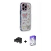 MARSİLYAN™- iPhone 14 Pro Max Kılıf Ahenk Modern Serisi - Siyah Bilvis 5in1 3D Magic Cam Ekran Koruyucu + Raze Metal Kamera Lens - GS