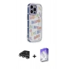 MARSİLYAN™- iPhone 14 Pro Max Kılıf Ahenk Modern Serisi - Siyah Bilvis 5in1 3D Magic Cam Ekran Koruyucu + Raze Metal Kamera Lens - GS