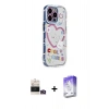 MARSİLYAN™- iPhone 14 Pro Max Kılıf Ahenk Modern Serisi - Siyah Bilvis 5in1 3D Magic Cam Ekran Koruyucu + Bilvis Titan Kamera Lens - GD