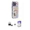 MARSİLYAN™- iPhone 14 Pro Max Kılıf Ahenk Modern Serisi - Siyah Bilvis 5in1 3D Magic Cam Ekran Koruyucu + Bilvis Titan Kamera Lens - GS