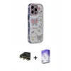 MARSİLYAN™- iPhone 14 Pro Max Kılıf Ahenk Modern Serisi - Siyah Bilvis 5in1 3D Magic Cam Ekran Koruyucu + Raze Metal Kamera Lens - GD