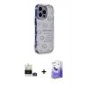 MARSİLYAN™- iPhone 14 Pro Max Kılıf Ahenk Modern Serisi - Siyah Bilvis 5in1 5D Magic Hayalet Cam Ekran Koruyucu + Bilvis Titan Kamera Lens - GS