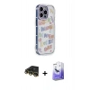 MARSİLYAN™- iPhone 14 Pro Max Kılıf Ahenk Modern Serisi - Siyah Bilvis 5in1 5D Magic Hayalet Cam Ekran Koruyucu + Raze Metal Kamera Lens - GD