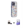 MARSİLYAN™- iPhone 14 Pro Max Kılıf Ahenk Modern Serisi - Siyah Bilvis 5in1 5D Magic Hayalet Cam Ekran Koruyucu + Siyah Bilvis Titan Kamera Lens