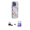 MARSİLYAN™- iPhone 14 Pro Max Kılıf Ahenk Modern Serisi - Siyah Bilvis 5in1 5D Magic Hayalet Cam Ekran Koruyucu + Siyah Bilvis Titan Kamera Lens