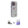 MARSİLYAN™- iPhone 14 Pro Max Kılıf Ahenk Modern Serisi - Siyah Bilvis 5in1 5D Magic Hayalet Cam Ekran Koruyucu + Bilvis Titan Kamera Lens - GD