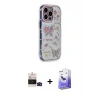 MARSİLYAN™- iPhone 14 Pro Max Kılıf Ahenk Modern Serisi - Siyah Bilvis 5in1 5D Magic Hayalet Cam Ekran Koruyucu + Siyah Bilvis Titan Kamera Lens