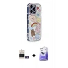 MARSİLYAN™- iPhone 14 Pro Max Kılıf Ahenk Modern Serisi - Siyah Bilvis 5in1 5D Magic Hayalet Cam Ekran Koruyucu + Bilvis Titan Kamera Lens - GS