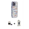 MARSİLYAN™- iPhone 14 Pro Max Kılıf Ahenk Modern Serisi - Siyah Bilvis Hayalet Cam Ekran Koruyucu + Bilvis Titan Kamera Lens - GD