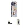 MARSİLYAN™- iPhone 14 Pro Max Kılıf Ahenk Modern Serisi - Siyah Bilvis Hayalet Cam Ekran Koruyucu + Bilvis Titan Kamera Lens - GD