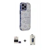 MARSİLYAN™- iPhone 14 Pro Max Kılıf Ahenk Modern Serisi - Siyah Bilvis Hayalet Cam Ekran Koruyucu + Bilvis Titan Kamera Lens - DNMR
