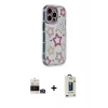 MARSİLYAN™- iPhone 14 Pro Max Kılıf Ahenk Modern Serisi - Siyah Bilvis Hayalet Cam Ekran Koruyucu + Gold Bilvis Titan Kamera Lens