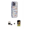 MARSİLYAN™- iPhone 14 Pro Max Kılıf Ahenk Modern Serisi - Siyah Buffer Cam Ekran Koruyucu + Bilvis Titan Kamera Lens - GD