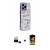 MARSİLYAN™- iPhone 14 Pro Max Kılıf Ahenk Modern Serisi - Siyah Buffer Cam Ekran Koruyucu + Bilvis Titan Kamera Lens - DNMR